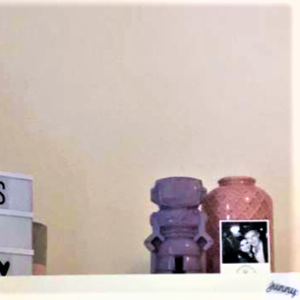 robot béton junny en béton de couleur violet figurine décorative